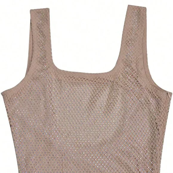 Gold Elegant Women's Sexy Straps Sequins Halter Party Dress